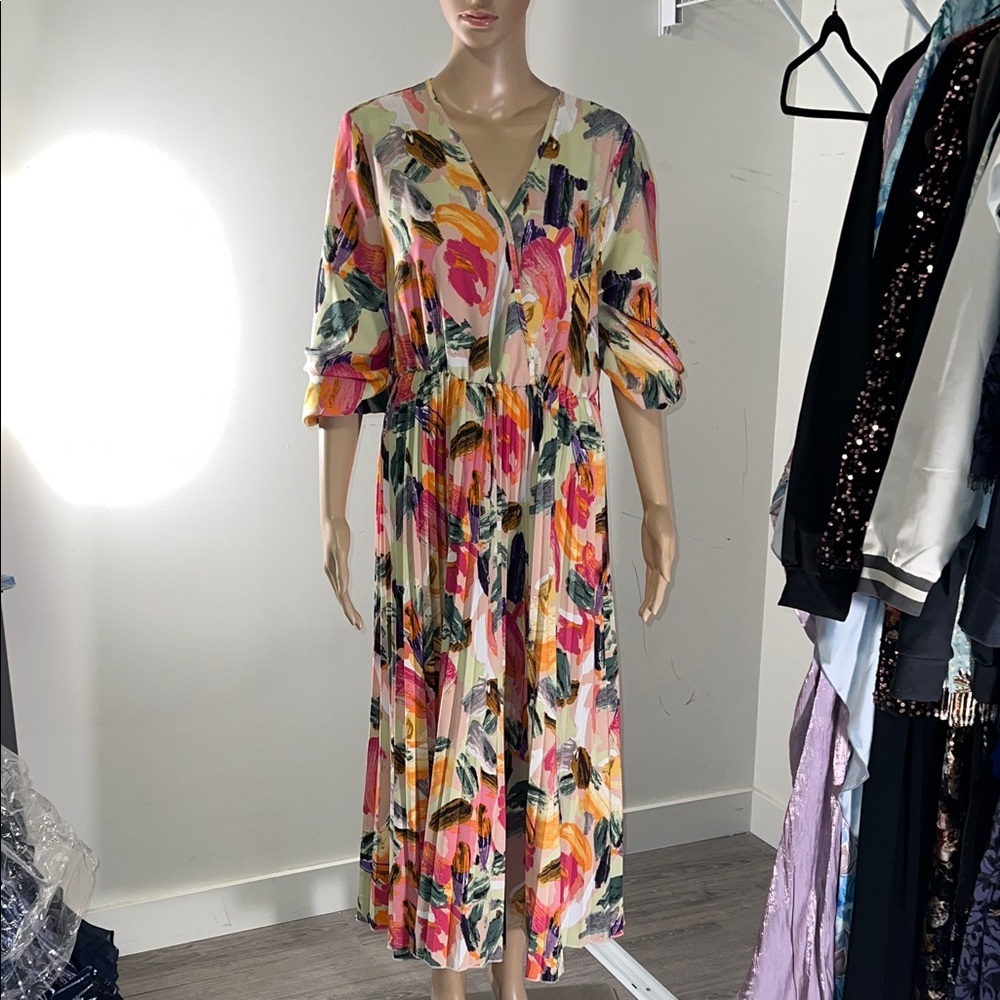 SHEIN Multicolor Abstract Midi Dress (#55)